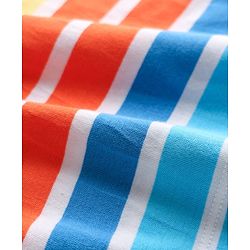 Babyhug Cotton Elastane Knit Full Sleeves Turtle Neck Winter Striped T-Shirt - Multicolor