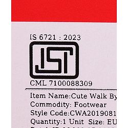 Cute Walk by Babyhug Sandals with Velcro Closure & Heart Applique - Pink