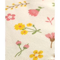 Babyhug Cotton Elastane Knit Full Sleeves Turtle Neck Winter T-Shirt with Floral Print - Offwhite