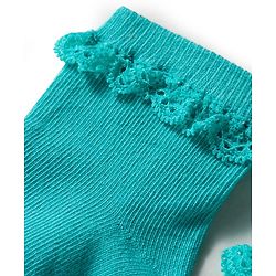 Cute Walk by Babyhug Knit Ankle Length Socks with 3D Lace Detailing Pack of 3 - Multicolor