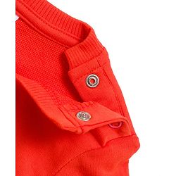 Babyhug Knit Premium Light Gauge Terry FUll Sleeves T-Shirt & Denim Jeans Set with Number Graphic - Orange & Blue