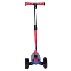 Babyhug Marvel Spider Man Kids 3 Wheel Scooter with Attractive Led Wheels|Compact Fold| Lean-to-Steer| Gifting Option| Physical Activity - Red & Blue