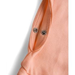 Babyhug 100% Cotton Interlock Knit Full Sleeves Solid Colour Romper - Orange