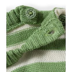 Babyhug Knitted Full Sleeves Sweater Set With Teddy Bear Design - Green