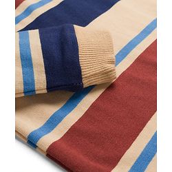 Babyhug Cotton Elastane Knit Full Sleeves Turtle Neck Winter T-Shirt with Stripes - Multicolor