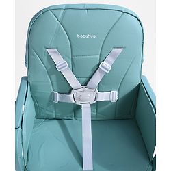 Babyhug 3 in 1 Set Up High Chair for Baby Green| High Chair, Feeding Chair & Booster Chair| 5-Point Safety Harness| Adjustable Double Food Tray| Cushioned Seat| Foldable| Anti-Skid Feet