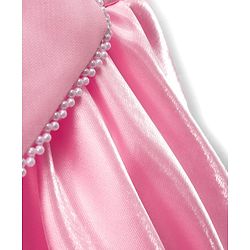 Babyhug Woven Sleeveless Party Dress with Bow Applique - Light Pink