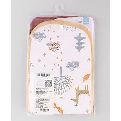 Babyhug 100% Cotton Muslin Burp Cloth Pack of 2 Multicolor| Ultra Soft| High Absorbency| Machine Washable| For Feeding & Diapering| Double Layer