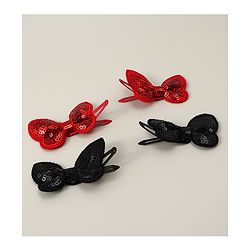 Babyhug Snap Clips with Butterfly Applique Pack of 4 - Fuchsia & White