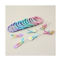 Babyhug Hair Accessories Combo Sets With Butterfly Applique - Multicolor