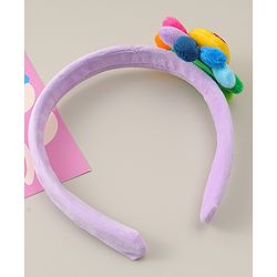 Babyhug Hair Band With Floral Applique - Multicolor