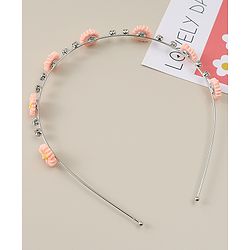 Babyhug Floral & Rhinestones Applique Hair Band - White