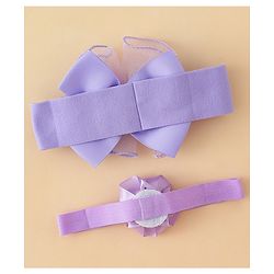 Babyhug Headbands With Floral & Bow Applique Pack of 2 - Pink