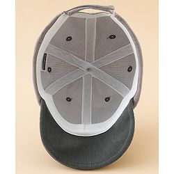 Babyhug Baseball Cap with Bear Applique Grey - Diameter 17 cm