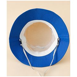 Babyhug Cotton Bucket Hat With Teddy Bear Applique Brown - Diameter 17 cm