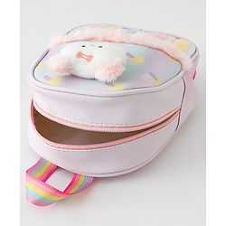 Babyhug Fashion Backpacks With Teddy Bear Applique - Multicolor