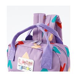 Babyhug Free Size Fashion Backpack With Hearts Design - White