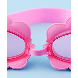 Babyhug Swimming Goggles With Floral Applique - Pink