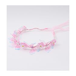 Babyhug Free Size Hair Band With Floral Applique With String - Pink