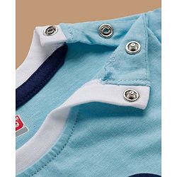 Babyhug 100% Cotton Knit Full Sleeves T-Shirt with Text Graphic - Light Blue
