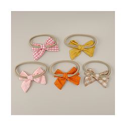 Babyhug Headband with Bow Applique Pack of 5 - Multicolor