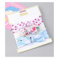 Babyhug Headbands With Bow Applique Pack of 3 - Multicolor
