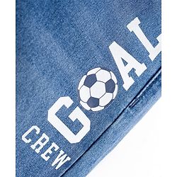 Babyhug Denim Full Length Jeans With Stretch & Text Print - Blue