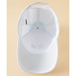 Babyhug Baseball Cap With Elephant Applique Off White - Diameter 18 cm