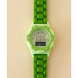 Babyhug Free Size Digital Watch with Yoda Print - Green