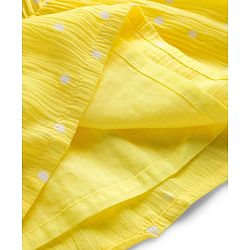 Babyhug Cotton Woven Full Sleeves Top with Floral Embroidery - Yellow