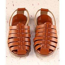 Cute Walk by Babyhug Velcro Closure Solid Mojaris - Black