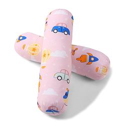 Babyhug Bolsters Penguin Print Set of 2 - Blue| 100% Cotton Outer Cover| Soft Poly Filling| Safe Sleep| Girls and Boys| Protection from Crib Railing| New Born Gifting Option