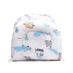 Babyhug 100% Cotton Baby Mattress with Mosquito Net Transport Print - Beige| Soft and Comfortable| Easy Access| Foldable & Travel Friendly| Newborn Gifting Option| Use on Floor Cribs Cots or Cradle