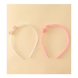 Babyhug Hair Bands with Star & Bunny Applique Pack of 2 - Beige & Pink