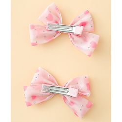 Babyhug Bow & Butterfly Clips Free Size Pack Of 2 -Yellow