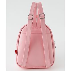 Babyhug Fashion Backpack with Bunny & Glitter Detailing - Pink