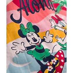 Babyhug Disney Single Jersey Knit Half Sleeves T-Shirt & Skirt Set with Minnie & Friends Graphic - Navy Blue & White