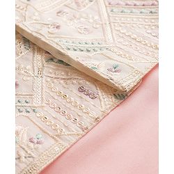 Babyhug Woven Full Sleeves Kurta Pajama Set With Floral Embriodery Jacket - Pink