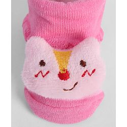 Cute Walk by Babyhug Socks With Animal Applique - Pink