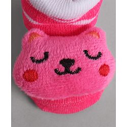 Cute Walk by Babyhug Socks With Animal Applique - Pink