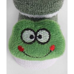 Cute Walk by Babyhug Socks With Frog Applique - Green