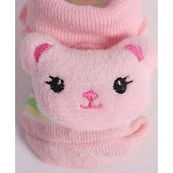 Cute Walk by Babyhug Socks With Animal Applique - Pink