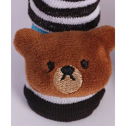Cute Walk by Babyhug Socks With Animal Applique - Brown (Print May Vary)