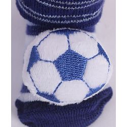 Cute Walk by Babyhug Socks With Football Applique - Navy Blue