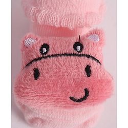 Cute Walk by Babyhug Socks With Animal Applique - Pink