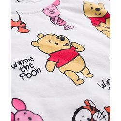 Babyhug Disney Single Jersey Knit Half Sleeves T-Shirt & Shorts Set with Winnie the Pooh Print - Yellow & White