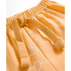 Babyhug Single Jersey Knit Full Length Lounge Pant With Vehicle Print - Cream