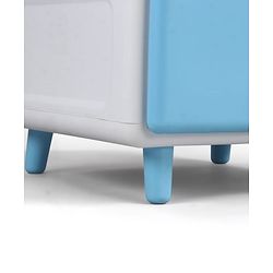 Babyhug 4-Layer Kids Storage Cabinet Teddy Face Knobs High-Density Plastic Spacious Drawers Sturdy Anti-Slip Base| Easy Assembly Multi-utility Toy, Book & Clothes Organizer Child Safe Blue