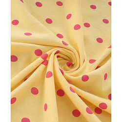 Babyhug Terry Knit Hooded Towel With Polka Dot Print L 76 x B 76 cm - Yellow