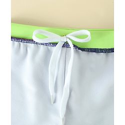 Babyhug Dino Printed Swimming Trunk With Cap - Navy Blue
